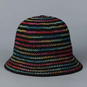 2025 New Summer New <b>Rainbow</b> Knitted Breathable Girl Seaside Holiday Beach Sunhat Outdoor Travel Sunshade <b>Bucket</b> <b>Hat</b> - Product Image 6