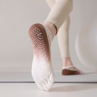Nouvelles chaussettes de yoga 2026 pour femmes, à 5 orteils, ouvertes, souples, respirantes, anti-odeur, anti-humidité, en mélange de coton, antidérapantes pour la gym, le yoga et le Pilates