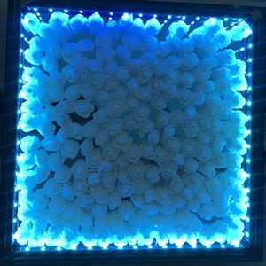Hint dekorasyon şeffaf 3D Led çok renkli çiçek dans zemin düğün parti için - Product Image 5