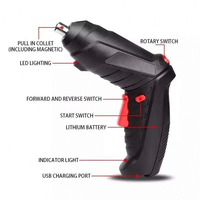 Ensemble de tournevis électrique double usage pour la maison, 47 pièces, vitesse variable, mini perceuse sans fil et perceuse à percussion, étui rigide personnalisable, support OEM
