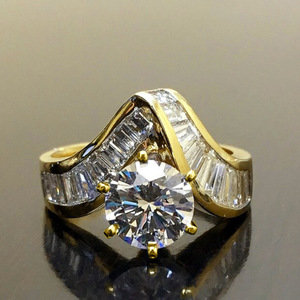 Anello Geometrico Trapezoidale Irregolare per Donne, Gioiello da Dito alla Moda - Product Image 2