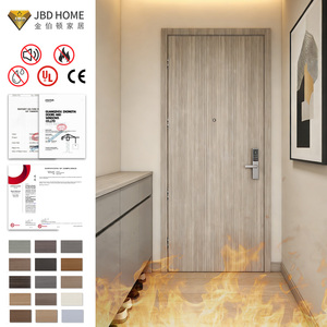 Jbdhome ประตูออกแบบเรียบง่ายทันสมัยกันน้ำใช้ในอาคารพร้อมการแกะสลักประตูไม้เนื้อแข็งเคลือบแลคเกอร์ - Product Image 3