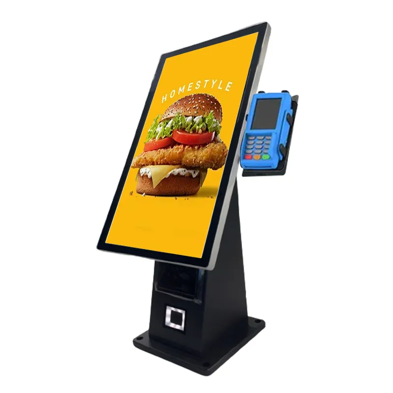 Direkt vertrieb 15.6 21.5 Desktop-Selbstbedienungs-Kiosk Selbst zahlungs automat Mit QR-Scanner POS-Halterungen Drucker