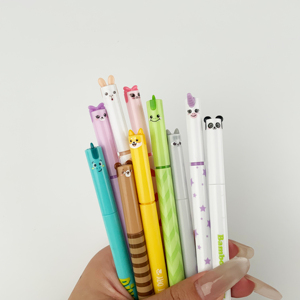 Stylo gel thermosensible Girafe, encre noire, pour bureau et école, 0,7 mm, effaçable, en plastique, encre noire 0,7 mm - Product Image 2