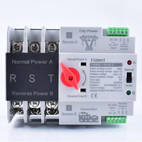 Saklar Transfer Otomatis Kelas PC 100A 2P 3P 4P AC 110V 220V 400V Mini ATS Pengalih Daya Ganda Generator Tenaga Surya RV CE