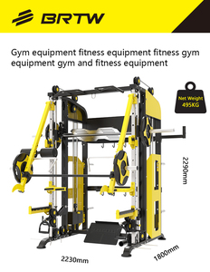 Machines d'équipement de gymnastique chargées par plaque Brightway Power Squat Rack Foic Jemmy Smith Mutli Function Gym Station Smith machine - Product Image 3