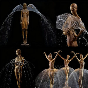 Statua <span class=keywords><strong>Fontana</strong></span> Moderna in Bronzo a Grandezza Naturale di Ballerina Danzante, Figurina 3D Fusa a Mano con Stampa Offset, Arte di Moda - Product Image 5