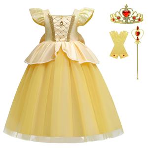 Cosplay explosif d'été européen et américain Beauty the Beast <span class=keywords><strong>Belle</strong></span> Princess Dress Girls Halloween Cos Clothing for Children - Product Image 1