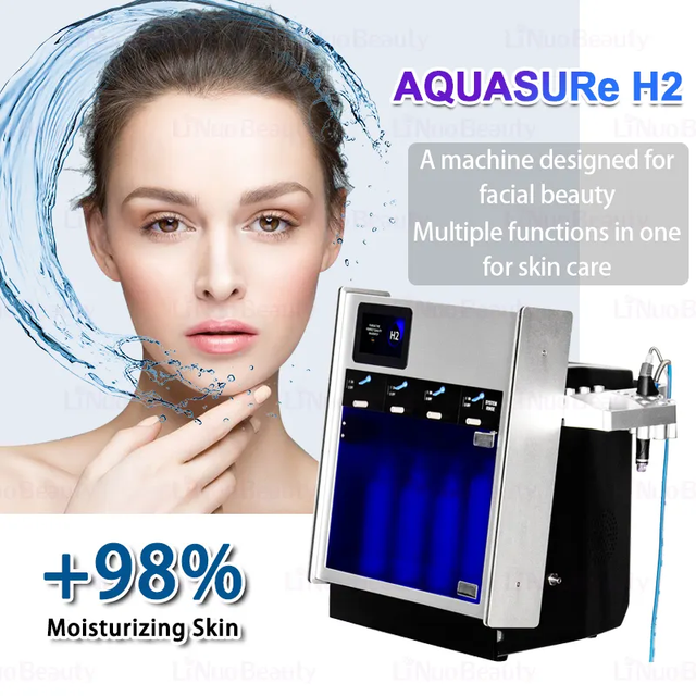 Portable Facial Small Bubble H2O2 Cleaning Facial Machine Oxygen Jet Hydra Microdermabrasion Facial Machine Hy Aqua Peel