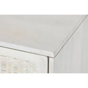 Mango Rattan <b>TV</b> <b>Stand</b> 128x40x45 off <b>White</b> - Product Image 4