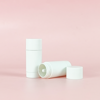 Tube de déodorant blanc mat en ABS de 15 ml pour crème pour le visage et sérum pour la peau, emballage cosmétique recyclable à visser