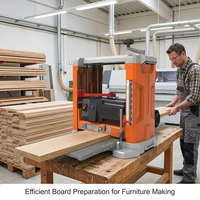 Raboteuse de table pour le travail du bois, profondeur de rabotage max. 150 mm (6 pouces), double échelle, port de dépoussiérage pour planches de bois