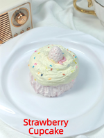 Jouet Squishy en Silicone Qualité Alimentaire en Forme de Cupcake Fraise, Super Doux et Anti-Stress, Vente en Gros sur Xiaohongshu