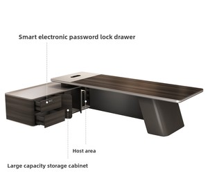 Sang trọng văn phòng hiện đại bảng cao cấp thiết kế điều hành l-hình CEO Ông Chủ bàn cho nhà hoặc thương mại usewholesale - Product Image 4