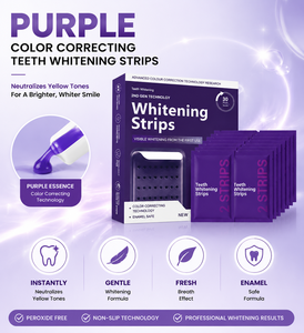Tiras Blanqueadoras de Dientes V34 PAP Púrpura, Multilingües, Personalizadas - Product Image 2