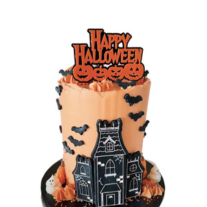 Honey And Sweetness Halloween Acrylic <b>Cake</b> <b>Decorations</b> Double Layer Happy Halloween <b>Cake</b> Plugin Party <b>Supplies</b> - Product Image 5