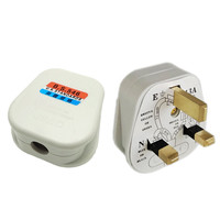 Prise de voyage UK câblable 13A 250V Type G BS 3 broches avec cordon de raccordement et fusible pour alimentation électrique britannique