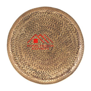 Vente de plateau marocain en aluminium or antique pour la maison, les hôtels et les restaurants, plateau de chargeur rond de dernière conception, meilleur vendeur - Product Image 2