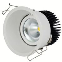 Spot LED encastré rotatif ultra-plat 5W 10W 20W de 3 pouces pour hôtels, corps en aluminium IP44, intensité variable, CRI élevé, UGR 10-19