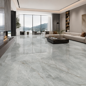 Piastrelle per Pavimenti in Porcellana Lucida per Bagno 80x80mm, Antibatteriche, Antiscivolo, <span class=keywords><strong>Texture</strong></span> Effetto <span class=keywords><strong>Pietra</strong></span> - Product Image 1