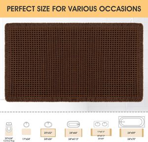 Alfombra de Baño Moderna Antideslizante de Tejido Waffle Súper Suave y Absorbente de Agua, Personalizada para Uso en el Hogar y Hoteles - Product Image 3