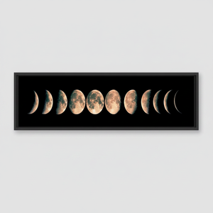 Moon Phases Canvas Art: Galaxy Landscape Printed Canvas Artwork,<b>BLACK</b> <b>FRAMED</b> CANVAS - Product Image 2