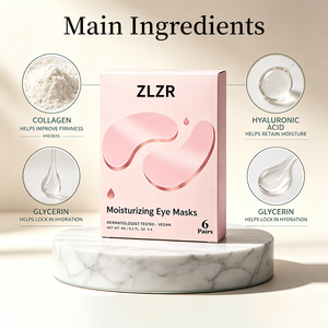 Cosmétiques en gros certifiés GMP, patchs hydrogel au collagène hydratants et éclaircissants pour les yeux, 6 g, pour tous types de peau - Product Image 3