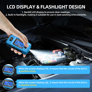 Testeur de <span class=keywords><strong>circuit</strong></span> de fusible de <span class=keywords><strong>voiture</strong></span> avec écran LCD numérique et lumière LED, outil de test d'ampli de fusible automobile 6-32V - Product Image 5