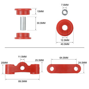 Stability Shift Bushing <b>Model</b> <b>D</b> 16 Mm Shaft 30 Mm Length For 92 00 Civic Flanged Press Fit - Product Image 4