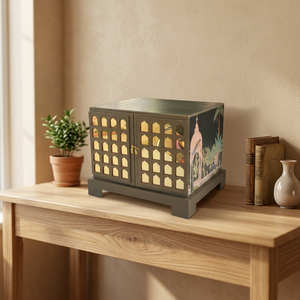 Handmade <b>Hamper</b> <b>Box</b> Series Wooden Rectangular Storage <b>Box</b> Handmade With Inlay Design 16 Cavity 5 Jars Folk Art Home Decoration - Product Image 3