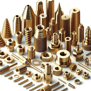 Torno CNC de alta precisión Aleación de latón Roscado Ins Piezas de metal de cobre Perforación y fresado Torneado Servicios de mecanizado de pulido