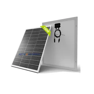 100瓦太阳能电池板12v伏单晶高效模块，用于房车船用拖车离网系统充电