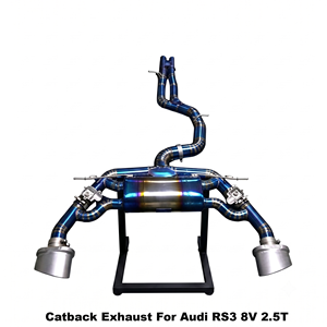 ท่อไอเสียไทเทเนียม Vortex Performance สำหรับ Audi RS3 8V 2.5T พร้อมวาล์วอิเล็กทรอนิกส์สีน้ำเงิน ชุด Catback Tuning Muffler Parts - Product Image 1
