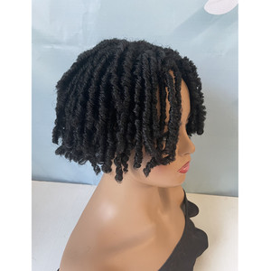 <span class=keywords><strong>Parrucchino</strong></span> Sintetico Termoresistente Mezza Parrucca Uomo <span class=keywords><strong>Donna</strong></span> Copertura Capelli Grigi/Sottili Toupet Dreadlock Topper Lunghezza 6 Pollici Pervado - Product Image 1