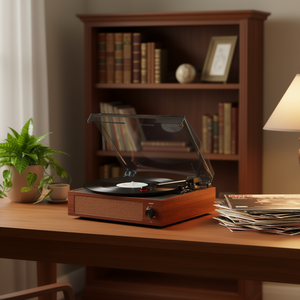 Tocadiscos de Vinilo Mayorista Db de 3 Velocidades con Transmisión por Correa, Altavoces Estéreo de Plástico, Conversor USB MP3, Audio Portátil - Product Image 2