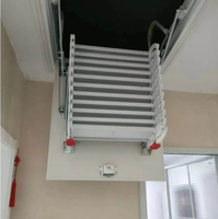 Escalier de grenier rétractable moderne et durable, échelles télescopiques électriques, alliage titane-magnésium, télécommande, intérieur