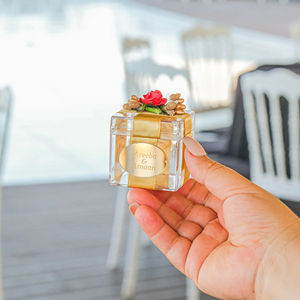Boîtes à bonbons en plastique personnalisées, cubes de bonbons aux amandes, cadeaux de la Saint-Valentin, souvenirs d'anniversaire, contenants pour cadeaux - Product Image 6
