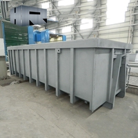Conteneur RORO extérieur en acier de 4 à 30 mètres cubes personnalisé, benne à crochets, conteneur à déchets Roll-on/Roll-off, modèle HRHC 3000 kg