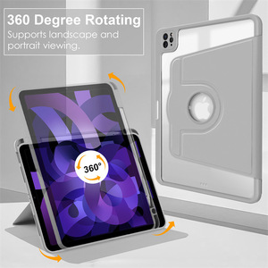 Triple Fold Rotating <strong>Case</strong> <strong>for</strong> <strong>iPad</strong> Pro 11 Inch 2022/2021/2020/2018 with Pencil Holder <strong>360</strong> <strong>Degree</strong> <strong>Rotation</strong> Protective Stand Cover - Product Image 2