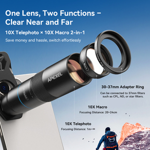 <span class=keywords><strong>APEXEL</strong></span> Nouvel objectif macro téléobjectif 10X <span class=keywords><strong>Zoom</strong></span> 200 mm, multicouche, nouveau verre ED pour la prise de vue sur téléphone portable - Product Image 4