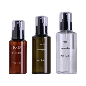 Chai đựng mỹ phẩm <span class=keywords><strong>PET</strong></span> nâu 100ml có sẵn, chai trong suốt với vòi bơm đen, chai lotion 150ml dùng cho serum dưỡng da - Product Image 2