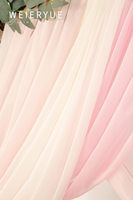 Kit de décoration d'arche de mariage 5 pièces avec 2 arrangements de fleurs artificielles en soie et 3 draperies transparentes suspendues pour toile de fond de mariage