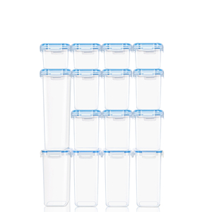 Sự Lựa Chọn Vui Vẻ Trong Suốt Bán Nóng Nhựa Toàn Bộ Hạt Lưu Trữ Hộp Kín Nhà Bếp Tổ Chức Thức Ăn Vật Nuôi Lưu Trữ <span class=keywords><strong>Container</strong></span> Set - Product Image 6