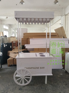 Baharlık Bitki Dikimleri Mobil Promosyon Standı Sokak Teşhir Standı Düğünler Etkinlikler için Şampanya Arabası Küçük Mobil Tezgah Şeker Arabası - Product Image 5