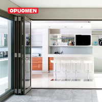 Ventanas Plegables de Balcón con Recubrimiento en Polvo, Estilo y Tamaño Personalizados para el Mercado de Canadá y Estados Unidos, OPUOMEN
