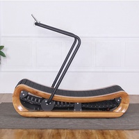 Treadmill Kayu Mini Berkualitas Tinggi Tanpa Tenaga Listrik, Mekanis, Pengukur Detak Jantung, Nirkabel, untuk Gym