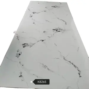 2024 PVC UV Marble Wall Panel 2.5mm 3mm PVC Marble Wall Panel 2-4 Mm Thickness 3D Pattern Hotel Design