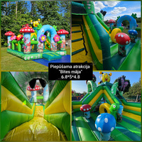 Château gonflable commercial d'extérieur avec toboggan, certifié CE, respectueux de l'environnement, capacité de 500 à 100 kg, parcours d'obstacles sur le thème des animaux