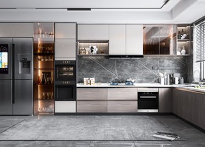 <span class=keywords><strong>Mobili</strong></span> da <span class=keywords><strong>Cucina</strong></span> Modulari E0 MFC per Ingrosso Fabbrica, Armadietti RTA Flat Pack a Installazione Rapida per Costruzioni di Appartamenti - Product Image 3