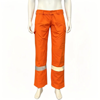 Combinaison de travail en coton ignifuge certifiée CE EN, deux pièces, veste orange réfléchissante FR, pantalon cargo, antistatique, de protection